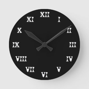 Horloge Ronde Modèle d'horloge : Chiffres romains : Police Fantô