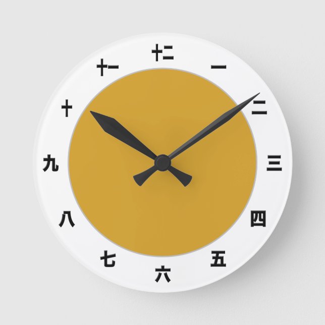 Horloge Ronde Modèle d'horloge Kanji - Créez votre propre / japo (Recto)