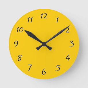 Horloge Ronde Modèle jaune