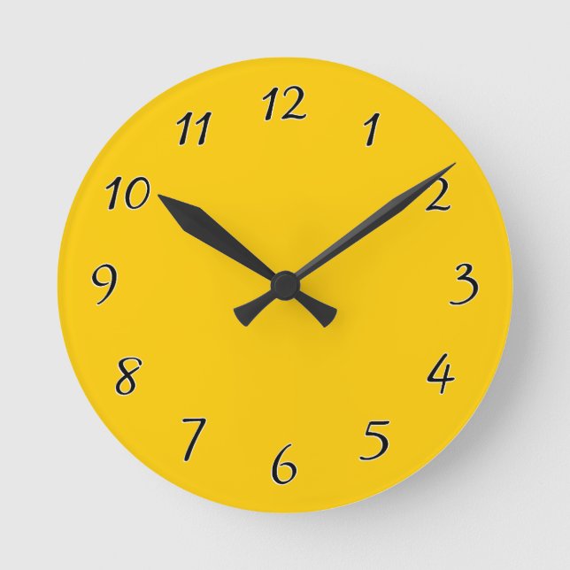 Horloge Ronde Modèle jaune (Recto)