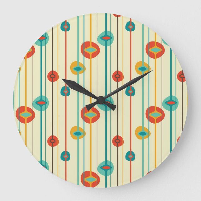 Horloge ronde moderne du milieu du siècle (Recto)