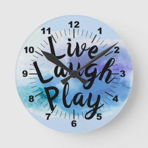 Horloge Ronde Modifier le texte Live Lauder Jouer Inspirer Motiv