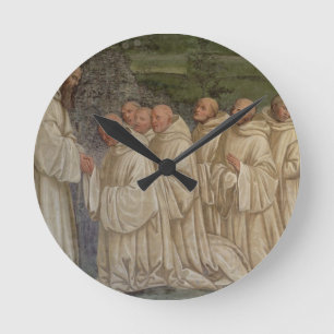 Horloge Ronde Moines bénédictins, de la vie de St Benoît (