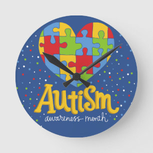 Horloge Ronde mois de sensibilisation sur l'autisme
