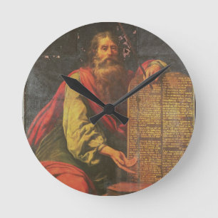 Horloge Ronde Moïse et les comprimés de la loi