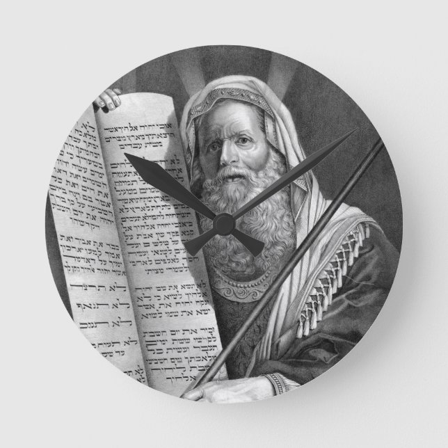 Horloge Ronde Moïse et les dix commandements (Recto)