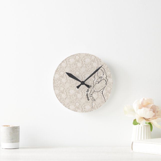 Horloge Ronde Mom-to-be Faux Lace (Maison)