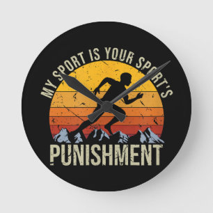 Horloge Ronde Mon Sport Est Votre Punition Sportive Cross Cou