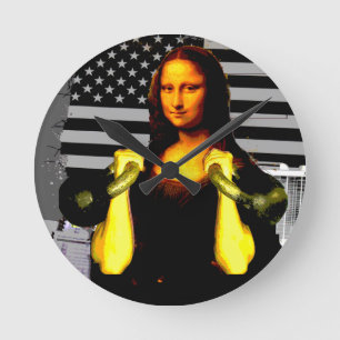 Horloge Ronde Mona Lisa avec KettleBells