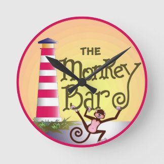 Horloge Ronde Monkey Bar Clock