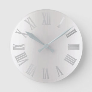 Horloge Ronde Monochroma Parties scintillant gris argent Ombre m
