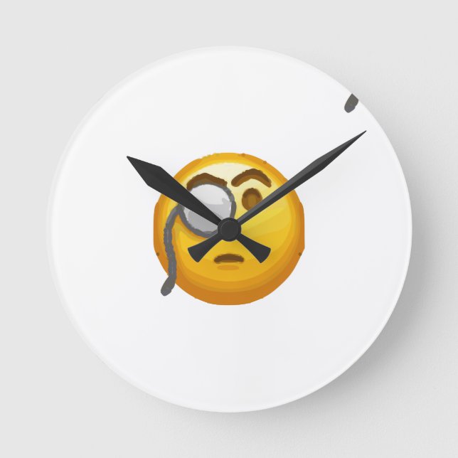 Horloge Ronde monocle émoji (Recto)