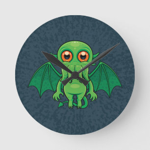 Horloge Ronde Monstres de Cute Green