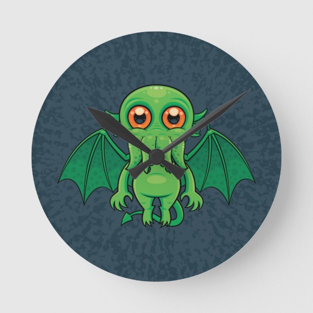 Horloge Ronde Monstres de Cute Green (Recto)