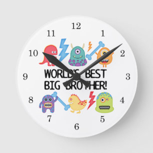 Horloge Ronde Monstres World Meilleur Big Brother