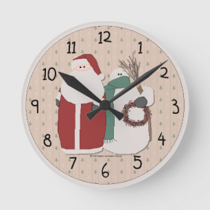 Horloge Ronde Montre de Noël du pays