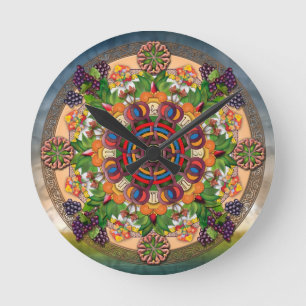 Horloge Ronde Montre De Raisins Arméniens Mandala