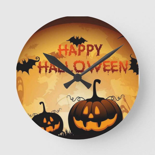 Horloge Ronde Montre Halloween (Recto)