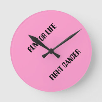 HORLOGE RONDE MONTRE MURALE COURIR POUR LA VIE LUTTER CONTRE LE 