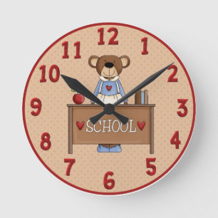 Horloge Ronde Montre Ours Enseignant