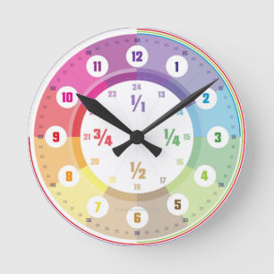 Horloge Ronde Montre pour enfant   Heure de l'enseignement