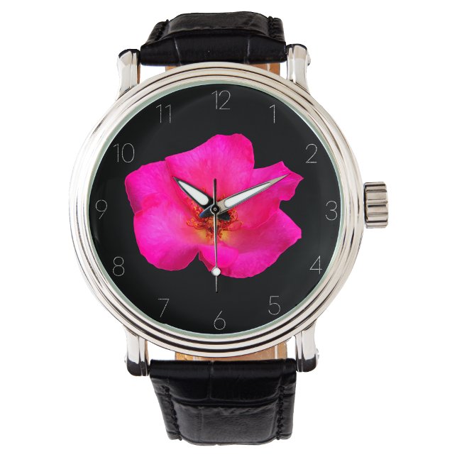 Horloge Ronde Montre Rose aux feutres (Créateur téléchargé)