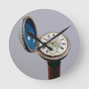 Horloge Ronde Montrer la canne gadget (émail cloisonne)