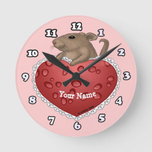 Horloge Ronde Montres Mouse Love Heart