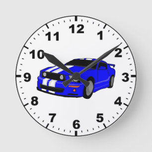 Horloge Ronde Montres murales de conception de voiture de muscle