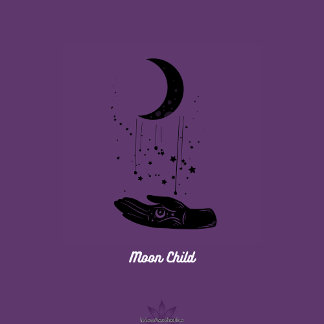 Horloge Ronde Moon Child Round Wall Clock