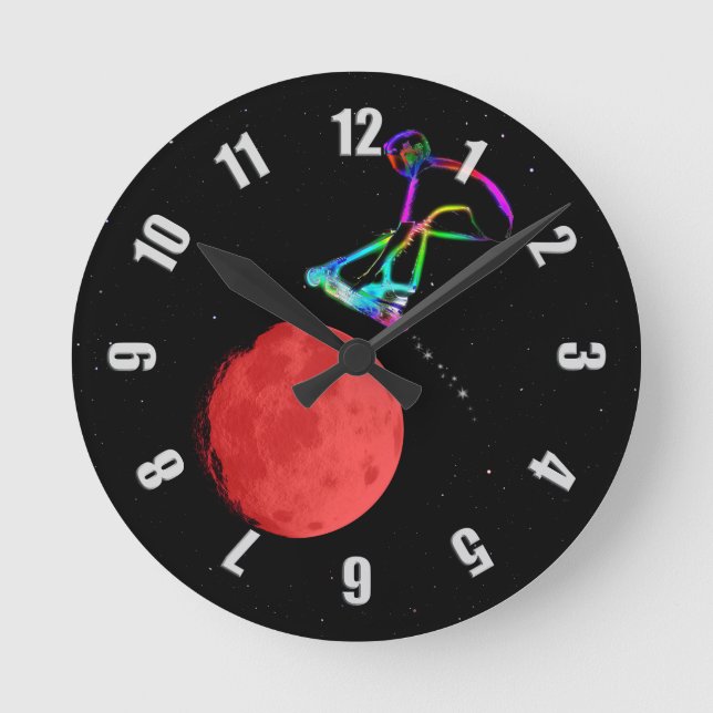 Horloge Ronde Moon Grabber - Stunt Scooter Rider (Recto)