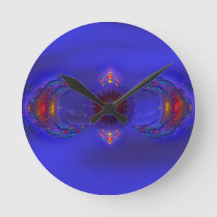 Horloge Ronde Morceau intemporel Ajna de temps de beaux bleus