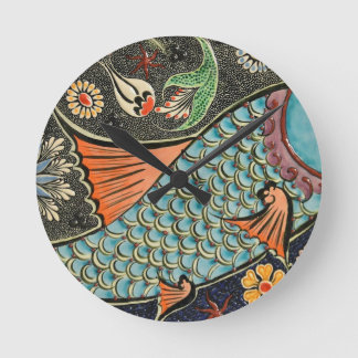 Horloge Ronde Mosaic Fish Fash