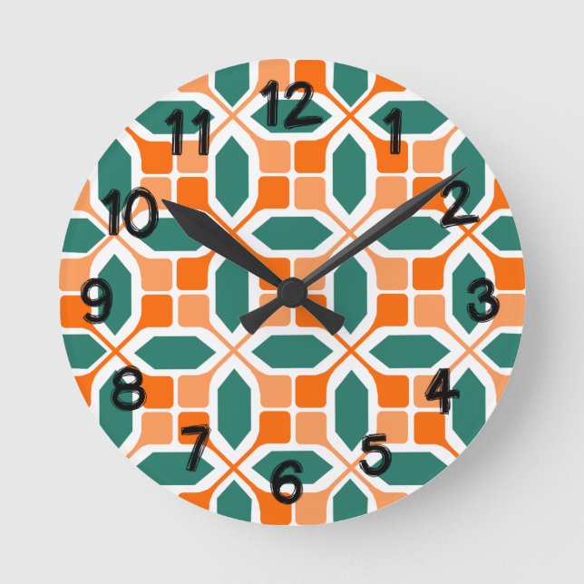 Horloge Ronde Mosaïque Art déco (Recto)