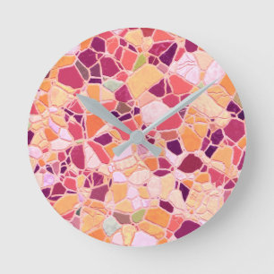 Horloge Ronde mosaïque brisée B