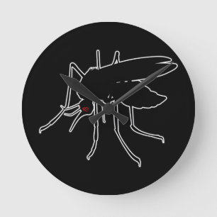 Horloge Ronde Mosquitos Mosquito Marvae - Geek d'enttomologie