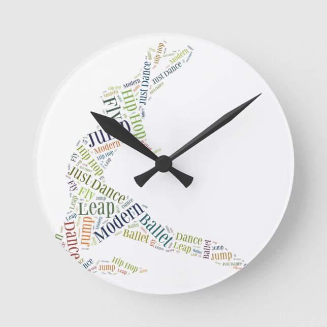 Horloge Ronde Mot de danse Cloud (Recto)