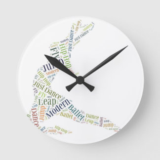 Horloge Ronde Mot de danse Cloud