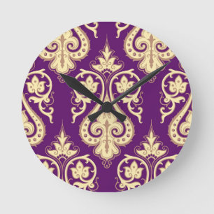 Horloge Ronde Motif 4 de damassé