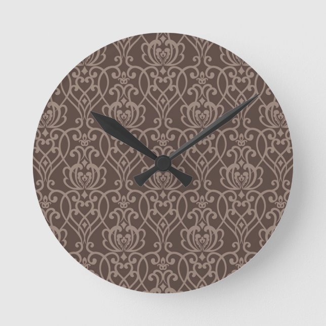 Horloge Ronde Motif 6 de damassé (Recto)