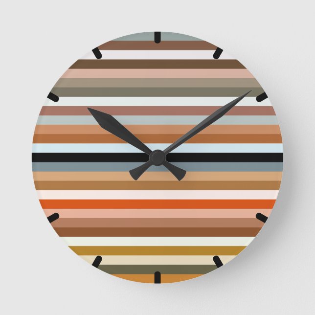 Horloge Ronde Motif à bandes multiples (Recto)