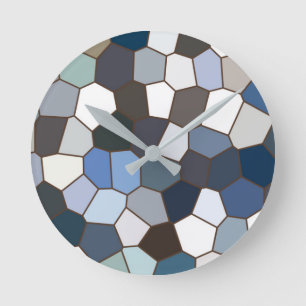 Horloge Ronde Motif à tonalité terrestre moderne