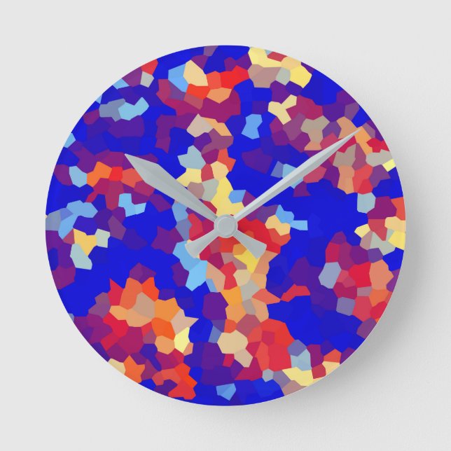 Horloge Ronde Motif Abstrait Crystal (Recto)
