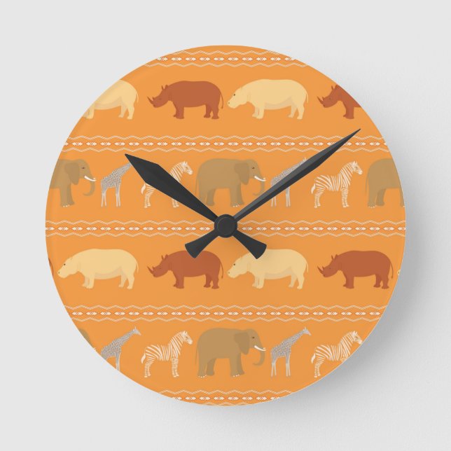 Horloge Ronde Motif africain (Recto)