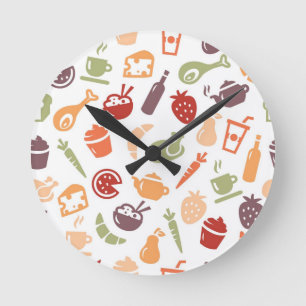Horloge Ronde Motif alimentaire