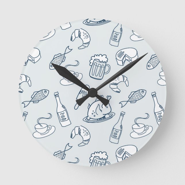 Horloge Ronde Motif alimentaire (Recto)