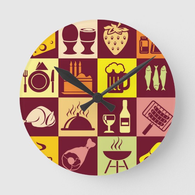 Horloge Ronde Motif alimentaire (Recto)