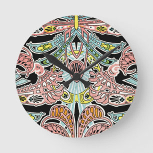 Horloge Ronde Motif Art Nouveau #8