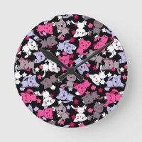 motif avec chats kawaii doodle mignon 3