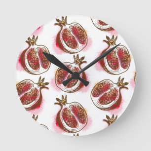Horloge Ronde Motif avec la grenade